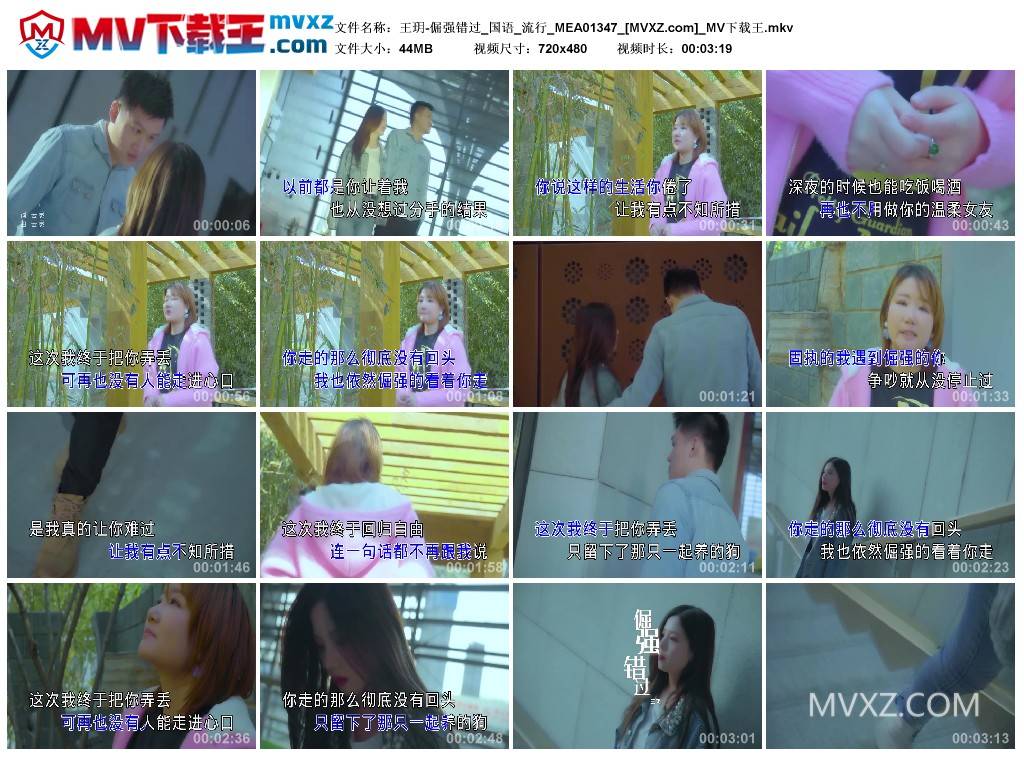 王玥-倔强错过_国语_流行_MEA01347